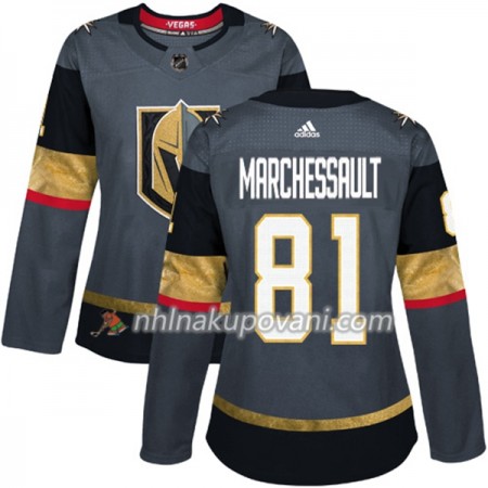 Vegas Golden Knights Dresy Jonathan Marchessault 81 Adidas 2017-2018 Šedá Authentic - Dámské